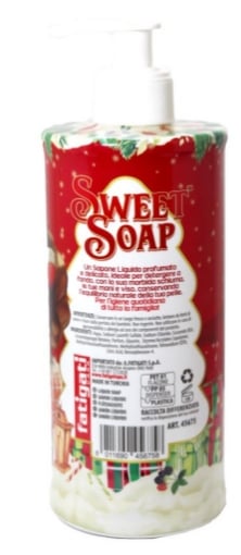 SAPONE LIQUIDO NATALIZIO 500 ML FRAGRANZA FRUTTI ROSSI COMODO DOSATORE