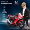 MOTO ELETTRICA PER BAMBINI CON LICENZA HONDA, BATTERIA 6V RICARICABILE, VELOCITÀ 3KM/H, ROSSO USATO COME NUOVO 