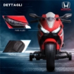 MOTO ELETTRICA PER BAMBINI CON LICENZA HONDA, BATTERIA 6V RICARICABILE, VELOCITÀ 3KM/H, ROSSO USATO COME NUOVO 