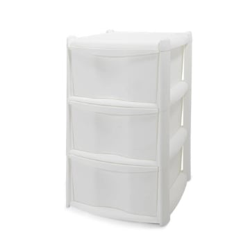 CASSETTIERA 3 CASSETTI ALTI MODELLO BAMBU COLORE BIANCO 39.5 X 38.5X 67H CM  
