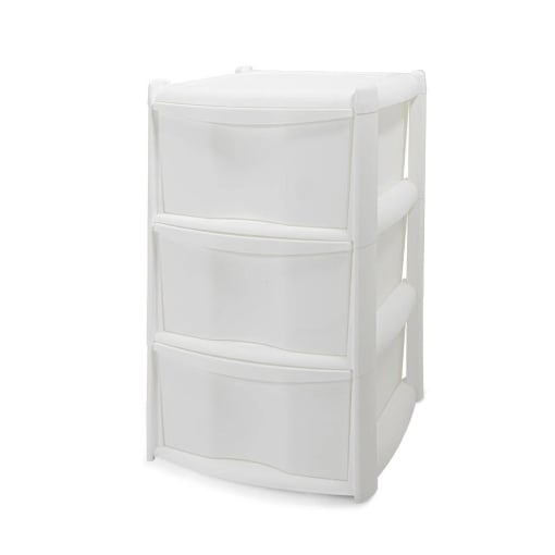 CASSETTIERA 3 CASSETTI ALTI MODELLO BAMBU COLORE BIANCO 39.5 X 38.5X 67H CM  