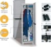 ARMADIO PORTASCOPE IN POLIPROPILENE 1 ANTA E 3 RIPIANI 50 X 39 X H172 CM