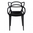 POLTRONA LILY IN POLIPROPENE DESIGN MODERNO FORMA SCHIENALE INTRECCIO COLORE NERO 54X53X83H CM OKX