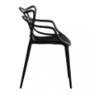 POLTRONA LILY IN POLIPROPENE DESIGN MODERNO FORMA SCHIENALE INTRECCIO COLORE NERO 54X53X83H CM OKX
