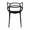 POLTRONA LILY IN POLIPROPENE DESIGN MODERNO FORMA SCHIENALE INTRECCIO COLORE NERO 54X53X83H CM OKX