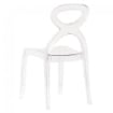 SEDIA PIGALLE IN POLICARBONATO CON SCHIENALE A FORMA DI ANELLO ELEGANTE COLORE TRASPARENTE 46,5X53X90H CM OKX