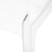 SEDIA PIGALLE IN POLICARBONATO CON SCHIENALE A FORMA DI ANELLO ELEGANTE COLORE TRASPARENTE 46,5X53X90H CM OKX