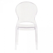 SEDIA HALLES IN POLICARBONATO SILHOUETTE CURVE CLASSICHE PER INTERNI COLORE TRASPARENTE 46,1X55X98H CM OKX