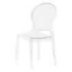 SEDIA HALLES IN POLICARBONATO SILHOUETTE CURVE CLASSICHE PER INTERNI COLORE TRASPARENTE 46,1X55X98H CM OKX