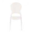 SEDIA HALLES IN POLICARBONATO SILHOUETTE CURVE CLASSICHE PER INTERNI COLORE TRASPARENTE 46,1X55X98H CM OKX