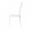 SEDIA HALLES IN POLICARBONATO SILHOUETTE CURVE CLASSICHE PER INTERNI COLORE TRASPARENTE 46,1X55X98H CM OKX