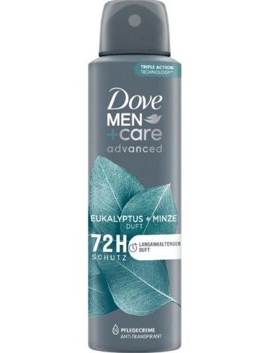 DOVE DEODORANTE CURA DELL'UOMO ANTITRASPIRANTE 72H DI PROTEZIONE ANTI SUDORE CON EUCALIPTO E MENTA 150 ML OKX
