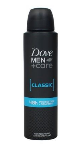 DOVE DEODORANTE SPRAY CLASSICO CURA DELL'UOMO 48H DI PROTEZIONE + COMFORT ANTITRASPIRANTE 150 ML OKX