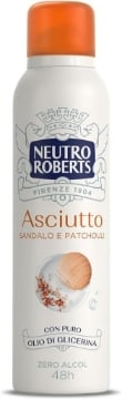 NEUTRO ROBERTS DEODORANTE SPRAY CON PURO OLIO DI GLICERINA ZERO ALCOL 48H DI PROTEZIONE ASCIUTTO CON SANDALO E PATCHOULI 150 ML OKX 