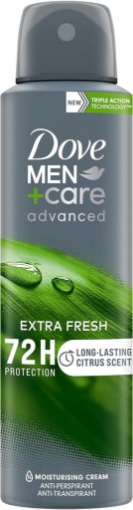 DOVE DEODORANTE SPRAY CURA DELL'UOMO 72H DI PROTEZIONE ANTITRASPIRANTE PROFUMO DI AGRUMI SENZA ALCOL 150 ML OKX