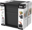 ROTHO CASSETTIERA TORRE CON RUOTE DA ASSEMBLARE CAPACITÀ DI CARICO 30 KG 3 CASSETTI IN PLASTICA COLORE NERO 80HX37X30 CM OKX