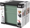 ROTHO CASSETTIERA TORRE CON ROTELLE DA ASSEMBLARE CAPACITÀ DI CARICO FINO 30 KG 3 CASSETTI IN PLASTICA COLORE VERDE 80HX37X30 CM OKX