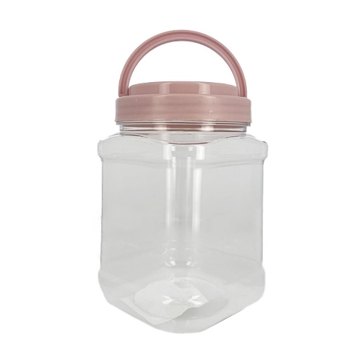 BARATTOLO CLASSICO CON TAPPO E MANICO SALVASPAZIO MULTIUSOIN PLASTICA COLORI ASSORTITI 1000ML OKX