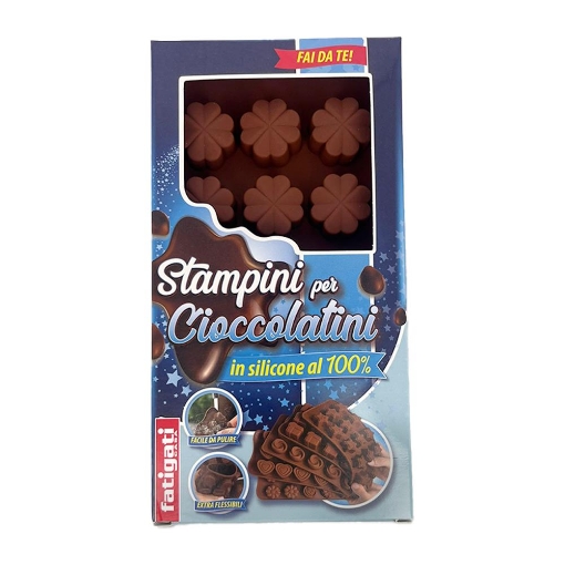 STAMPINI CIOCCOLATINI 100% SILICONE FACILE DA PULIRE EXTRA FLESSIBILI PER LA CUCINA A FORMA DI QUADRIFOGLIO OKX