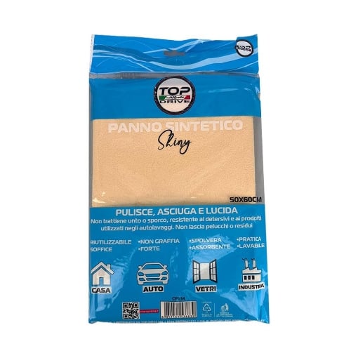 PANNO IN PELLE SINTETICA SHINE PULISCE ASCIUGA E LUCIDA NON TRATTIENE UNTO O SPORCO RESISTENTE AI DETERSIVI  50X60H CM OKX
