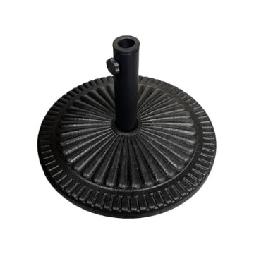 BASE PER OMBRELLONE DECORATA BASE IN CEMENTO STRUTTURA IN METALLO 15 KG COLOR NERO 45X45X8H CM