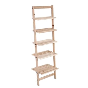 SCAFFALE DA PARETE INCLINATO CON 5 RIPIANO 42X30X H130CM