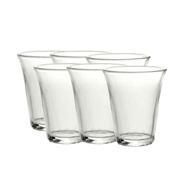 SORRENTO SET DA 6 BICCHIERI IN VETRO DA 66 ML 6,7CM