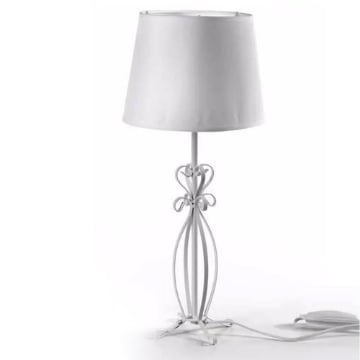 LAMPADA LUMETTO DA TAVOLA INN COLORE BIANCO CON STRUTTURA IN METALLO 21 X H48 CM