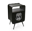 MOBILE CON 2 CASSETTI IN METALLO  NERO 40X30X64 CM