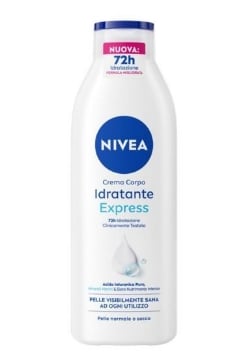 NIVEA CREMA CORPO 72H DI IDRATAZIONE CLINICAMENTE TESTATO ACIDO IALURONICO PURO MINERALI MARINI E SIERO NUTRIMENTO INTENSO 250 ML OKX