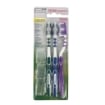 HYDRA VIVA SET 3 SPAZZOLINI SETOLE ARROTONDATE GOMMA MASSAGGIA GENGIVE TESTINA ERGONOMICA IMPUGNATURA ANTISCIVOLO COLORI ASSORTITI OKX 