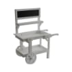 CARRETTO ESPOSITORE IN LEGNO PORTA PIANTE BIANCO CON LAVAGNA 87 X 47 X H109 CM 