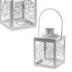 MINI LANTERNA BIANCA CON ALBERO DELLA VITA DECORI ASSORTITI 10X20H CM 