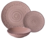 MAURY'S PRINCESS SERVIZIO DI PIATTI IN CERAMICA DA 18 PEZZI FONDO ROSA
