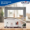 MAURY'S SET 3 MENSOLE QUADRATE IN LEGNO DI COLORE GRIGIO