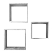 MAURY'S SET 3 MENSOLE QUADRATE IN LEGNO DI COLORE GRIGIO