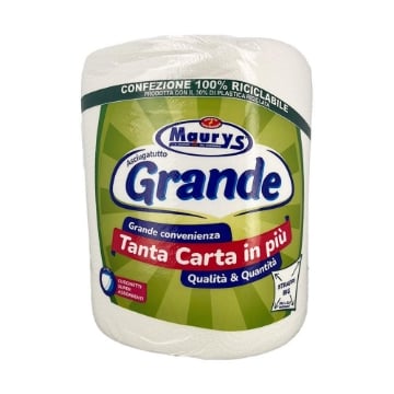 MAURY'S ASCIUGA TUTTO BOBINA 2 VELI 1 ROTOLO GRANDE CUSCINETTI SUPER MORBIDI STRAPPI BIG 26,3X22,8 CM OKX