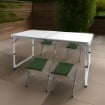 MAURY'S SET TAVOLO A VALIGETTA 120X60X70 CM CON 4 SGABELLI REGOLABILE 