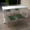 MAURY'S SET TAVOLO A VALIGETTA 120X60X70 CM CON 4 SGABELLI REGOLABILE 