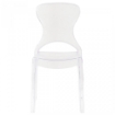 SEDIA BERCY IN POLICARBONATO FORMA SCHIENALE ORGANICA E SINUOSA PER INTERNI COLORE TRASPARENTE 46,3X53X89,6H CM 