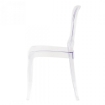 SEDIA BERCY IN POLICARBONATO FORMA SCHIENALE ORGANICA E SINUOSA PER INTERNI COLORE TRASPARENTE 46,3X53X89,6H CM 