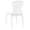 SEDIA BERCY IN POLICARBONATO FORMA SCHIENALE ORGANICA E SINUOSA PER INTERNI COLORE TRASPARENTE 46,3X53X89,6H CM 