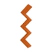 MENSOLA ZIG ZAG DIMENSIONI 59X12X12 CM IN COLORE ARANCIONE