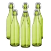 SET PORTA BOTTIGLIE IN PLASTICA + 6 BOTTIGLIE IN VETRO DA 1 LT