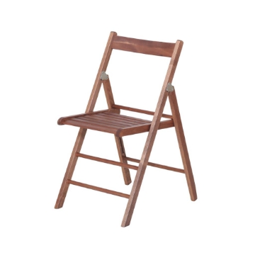 SEDIA PIEGHEVOLE NOCE REALIZZATA INTERAMENTE IN FAGGIO RESISTENTE E COMODA PER INTERI ED ESTERNI 85X42X7 CM OKX