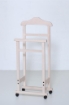 DOPPIO INDOSSATORE DA CAMERA DE LUXE ANILINA IN LEGNO DI FAGGIO COLORE LEGNO SBIANCATO DOTATO DI ROTELLE 44X25X98H CM OK