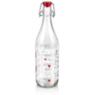 SET PORTA BOTTIGLIE IN PLASTICA + 6 BOTTIGLIE IN VETRO DA 1 LT