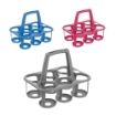 SET PORTA BOTTIGLIE IN PLASTICA + 6 BOTTIGLIE IN VETRO DA 1 LT