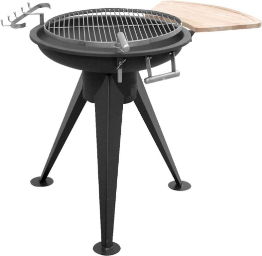 BARBECUE TRIPODE ROUND IN ACCIAIO CON GRIGLIA ROTANTE DIMENZIONI 96X76XH85 CM