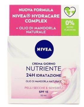 NIVEA CREMA NUTRIENTE INTENSIVA NUOVA FORMULA DA 50 ML CON OLIO DI MANDORLA PER PELLI SECCHE